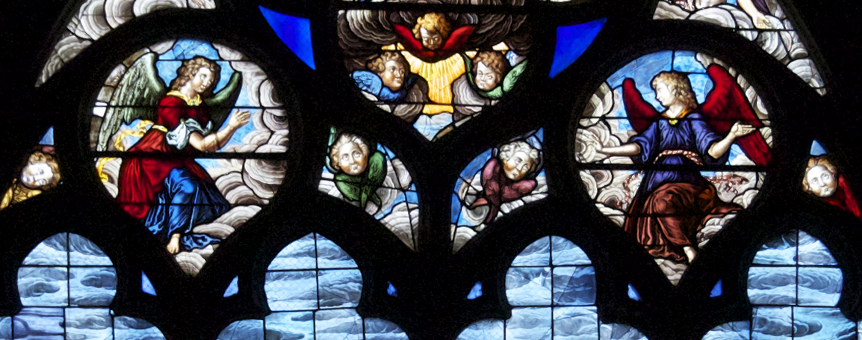 Angeli  - vetrata Bourges - Particolare